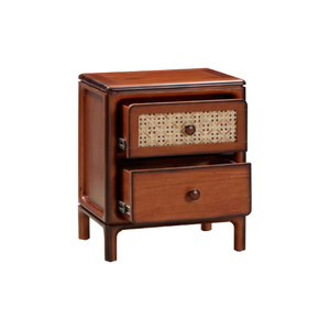 Scandinavian Wooden <b>Bedside</b> <b>Table</b> Solid Wood Nightstand with 2 Drawers Bedroom Storage Cabinet Wholesale Furniture - Product Image 1