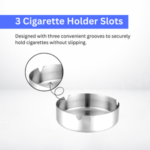 Cenicero de Metal Plateado y Dorado de Lujo, Cenicero Personalizado para Cigarros y Cigarrillos, Cenicero sin Humo de Acero Inoxidable para Exteriores, Diseño Clásico con Tapa y Logotipo Personalizado - Product Image 2