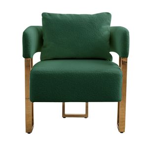 Silla Lateral Moderna TS con Patas de Metal Dorado, Silla Decorativa para Sala de Estar sin Ruedas, para Área de Vestir o Sala de Recepción - Product Image 5