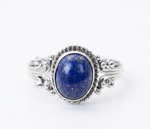 Vente en gros de bagues en argent sterling 925 avec pierre précieuse naturelle lapis-lazuli bleu, bijoux élégants faits à la main, fabricant et fournisseur de bijoux fins - Product Image 3