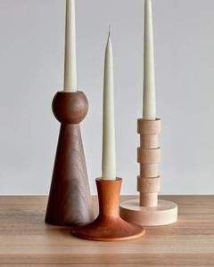 Portavelas de Madera Ecológico con Grabado Impreso, Decoración para el Hogar, Centro de Mesa para Restaurante, Hotel, Boda, Fiesta - Product Image 2