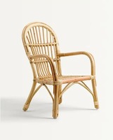 Fauteuil en rotin naturel écologique de style colonial, confortable pour le jardin, la cour, fauteuil en rotin fait à la main, fauteuil de salon