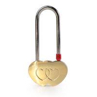 Cadenas à clé pour amoureux, en laiton massif gravé, en forme de double cœur, pour mariage et anniversaire, symbole d'amour éternel