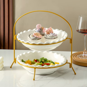 Soporte de metal para servir chocolate, decorativo para mesa, para galletas, dulces, frutos secos, el más vendido. - Product Image 3