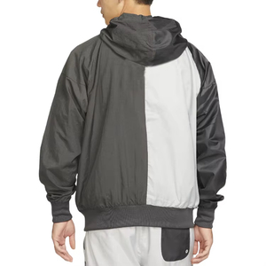 Chaqueta Bomber con Capucha para Hombre, Diseño Color Block, Cortavientos, Poliéster, Casual, Cierre de Cremallera, Corte Regular, para Otoño - Product Image 3