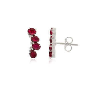 Pendientes de Plata de Ley 925 de Primera Calidad con Rubí Natural, Joyería Fina para Mujer, Ideales para Fiestas - Product Image 3