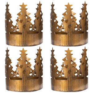 Stag Metal Gold Rustic <b>Tea</b> <b>Light</b> <b>Holder</b> Christmas Decorative Round Metal Votive Candle <b>Holders</b> - Product Image 4