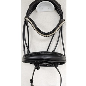 บังเหียนม้าหนังสิทธิบัตรแท้ทนทานผลิตภัณฑ์ขี่ม้าแบบตะวันตกสำหรับการขี่โลโก้ที่กำหนดเอง - Product Image 2