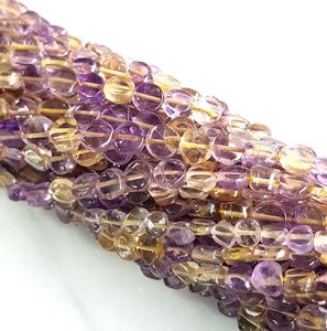 Cuentas de Ametrina Natural con Acabado Liso, Cuentas de Piedras Preciosas de 4MM y 5MM en Color Rosa y Amarillo para la Fabricación de Joyería, Precio al por Mayor - Product Image 6