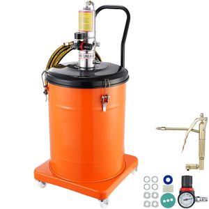 Pompa per Grasso ad Aria Compressa da 40L (10.5 Galloni) con Ugello Automatico e Tubo ad Alta Pressione da 4 Metri, Pompa Pneumatica per Secchio di Grasso, Pistola per Ingrassaggio - Product Image 1