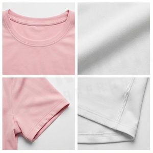 North Approach Pink Crew Neck Short Sleeve T-Shirt <b>Asymmetric</b> <b>Hem</b> Breathable Polyester Women's Sportswear - Product Image 4