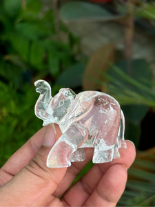Estatua de Elefante de Cuarzo Transparente Tallada a Mano, Figura de Animal de la Suerte, Feng Shui, REIKI, OEM, ODM, Venta al Por Mayor - Product Image 5