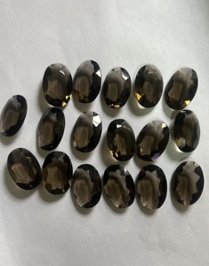 Increíble piedra de cristal doble de cuarzo ahumado Natural, corte ovalado, fabricación de joyas facetadas, grado AAA, tamaño personalizable - Product Image 1