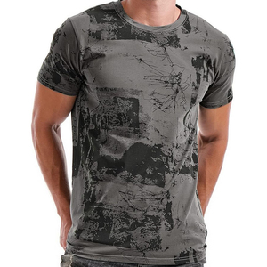 เสื้อยืดแขนสั้นผู้ชาย ลายมัดย้อม คอกลม ทรงลำลอง ผ้าถัก ลายหลากสี - Product Image 2