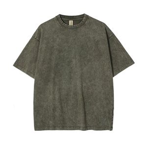 เสื้อยืดคุณภาพสูงขายส่ง ล้างสีแบบแอซิด พิมพ์ลายไร้รอยต่อ เสื้อยืดสั่งทำตามแบบของคุณเอง ทนทาน สไตล์วินเทจ สำหรับผู้ชาย - Product Image 2