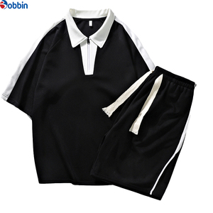 Conjunto Corto Personalizado para Hombre, Camisetas Polo Holgadas de Verano de Alta Calidad, Traje Deportivo Informal con Parches, Conjunto Deportivo para Correr de Manga Corta - Product Image 1