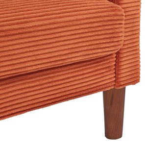 Divano Moderno 2140OG a Due Posti in Velluto a Coste Arancione per Soggiorno, Camera da Letto e Ufficio in Spazi Ristretti - Product Image 3