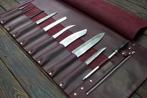 Bolsa de Cuero Personalizada para Cuchillos de Chef, Estuche de Almacenamiento Culinario Profesional, Organizador de Cuero Personalizado a Prueba de Olores - Product Image 5