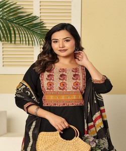 สินค้ามาใหม่ ชุดเสื้อผ้าฝ้ายพิมพ์ลายดิจิตอล DHABU พร้อมผ้าคลุมไหล่ มีสินค้าในสต็อก ชุดทำงานผู้หญิง แห้งเร็ว ราคาขายส่ง สไตล์ชาติพันธุ์ - Product Image 4