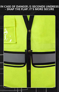 Gilets de sécurité de haute qualité avec poches, éclairage, sécurité, bleu, fabricants, gilet réfléchissant - Product Image 3