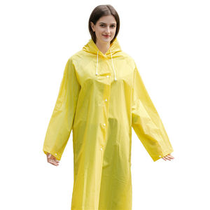 Veste de pluie transparente personnalisée pour femme, jaune, grande taille, broderie, respirante, séchage rapide, écologique, de haute qualité - Product Image 6