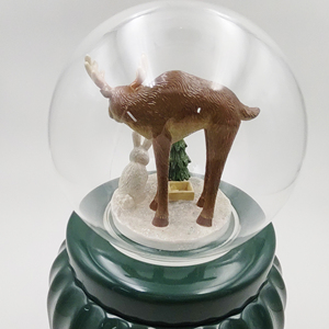 Wholesale Ceramic Christmas Snow Globe Shape Candy <b>Jar</b>, Red Glazed Holiday Decorative <b>Cookie</b> Canister - Product Image 5