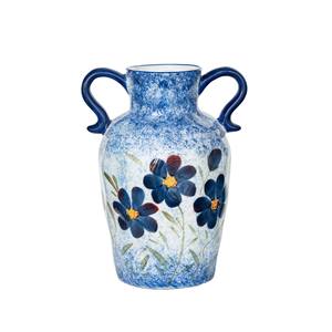 Jarrón de Cerámica Pintado a Mano con Doble Asa, Estilo Mediterráneo, Decorativo para el Hogar, Venta <span class=keywords><strong>al</strong></span> <span class=keywords><strong>Por</strong></span> <span class=keywords><strong>Mayor</strong></span> OEM - Product Image 4