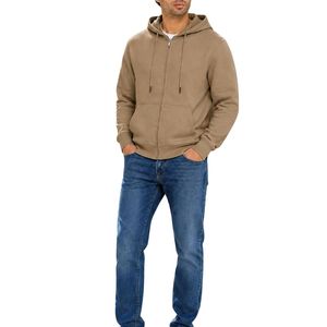 Sudadera con capucha y cremallera para hombre, de algodón y forro polar, con bolsillos tipo canguro, para colecciones de ropa urbana de marca privada. - Product Image 5