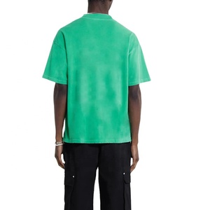 240 Gsm Vintage 100% Cotton Costom Boxy T Shirt <b>Acid</b> Wash <b>Drop</b> Shoulder High Quality Puff Printing Customized T Shirt Unisex - Product Image 5