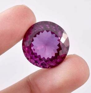 Alexandrite naturelle à changement de couleur violet, certifiée IGI, taille ronde, pierre précieuse en vrac avec effet lumineux pour la fabrication de bagues et bijoux fins - Product Image 2