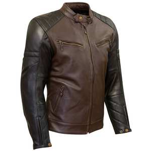 Suministro en línea de fábrica Nuevo estilo XL Tamaño Chaqueta de cuero de vaca genuina para motocicleta Cuello alto de invierno Venta caliente Precio competitivo - Product Image 5