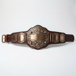 Ceinture de championnat personnalisée pour la lutte, la boxe, les sports, trophée, plaque métallique, sangle en cuir, prix de compétition personnalisé - Product Image 4