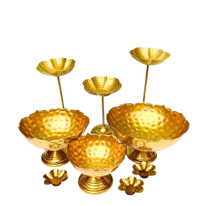 Juego de Cuencos Urli con Diseño Floral Hecho a Mano para Decoración del Hogar, Cuenco Martillado para Uso en Interiores, Cuenco para Flores Flotantes en Agua - Product Image 3