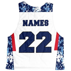 OEM/ODM Reversible Scrimmage Vest Men's Lacrosse <b>Double</b> Sided Mesh <b>Two</b> Color Team Scrimmage Pinnies Wholesale Lacrosse Pinnies - Product Image 2