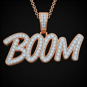 Star Dust Unisexe Argent Sterling Moissanite Diamant Nom Pendentif Plaqué Or Élégant Hindou Inspiré Hip Hop Bijoux Hommes Femmes - Product Image 1