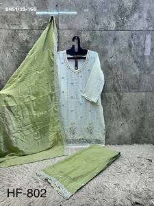 Collection de Plazzo-Suit-Dupatta prêts-à-porter brodés, de haute qualité et croquants, pour exportateur indien, vente en gros - Product Image 6
