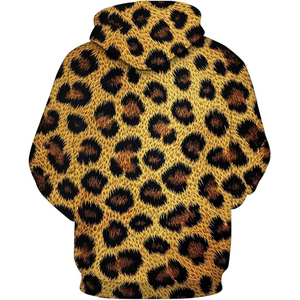 Unisex <b>Leopard</b> Hoodie Cotton Fleece Streetwear Pullover <b>Sweatshirt</b> Urban Fashion Custom Logo OEM Wholesale - Product Image 2