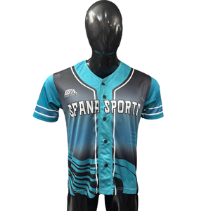 Uniforme de Béisbol con Logotipo Personalizado, Impresión Digital en Malla, Transpirable, de Secado Rápido, Talla Grande, Cintura Elástica, Mangas Cortas - Product Image 2