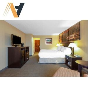 Modern Days Inn Project OEM ODM Madera Nuevo diseño estilo conciso Armario Mesita de noche Tocador Mesa de TV Muebles de dormitorio de hotel - Product Image 1