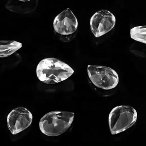 Quartz blanc naturel facetté en forme de poire, 8 mm et 12 mm, qualité loupe, pierres précieuses en vrac pour la création de bijoux à prix abordable - Product Image 2
