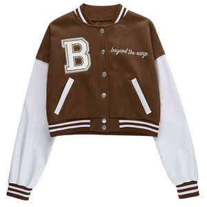 Veste universitaire la plus vendue pour femmes, veste de baseball personnalisée avec broderie, veste décontractée confortable pour l'hiver, OEM - Product Image 3