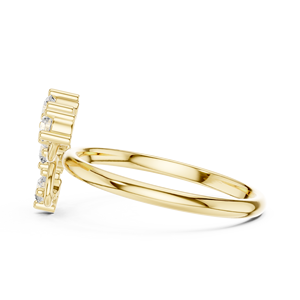 Anillo de Diamantes de Oro Sólido de 14k para Mujer, Corte Brillante Redondo, Anillo de Compromiso Clásico, Apilable, Diseño Minimalista, para Regalo - Product Image 2