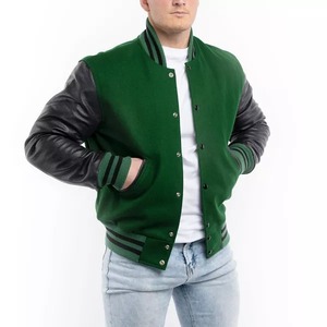 Royal Blue Varsity <b>Jacket</b> for Men with <b>White</b> Sleeves Custom Two Tone College Letterman Bomber Style Baseball Outerwear - Product Image 4