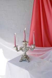เชิงเทียนทองเหลืองสามแขนสำหรับตกแต่งบ้าน - Product Image 4