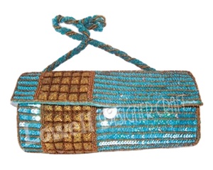 100% Hand Embroidery Crochet Cross-Body Strap Flap Closure <b>Clutch</b> Evening Bag with up to 1L Capacity - Product Image 1