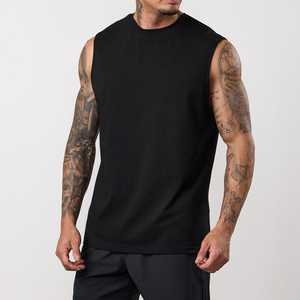 Wholesale Custom Logo Cotton Running <b>Singlet</b> Muscle Athletic Shirts Sleeveless Fitness Wear Workout <b>Men</b> Gym Tank Top - Product Image 1