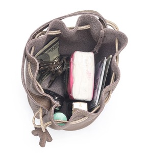 Bolso Ando de Cuero Genuino de Vaca, Mini Bolso Tipo Cubo con Cordón y Asa Superior para Mujer - Product Image 6