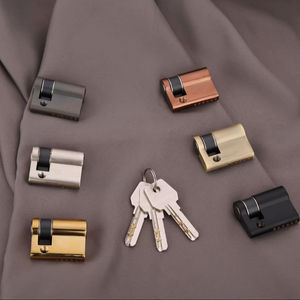 Modern Brass Cabinet Lock Cylinder 70mm Rectangle Shape Durable Furniture Hardware for Cabinet Use - Product Image 2
