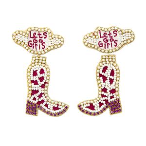 Boucles d'oreilles pendantes tendance en argent plaqué, faites à la main, style bohème vert, inspirées du désert, avec perles vibrantes et motif cactus, pour soirée - Product Image 3