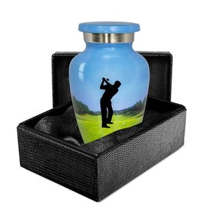 Aluminum <b>Keepsake</b> Urn <b>Memorial</b> Ash Holder Featuring Decorative Secure Threaded Lid And Elegant Surface Finish - Product Image 1